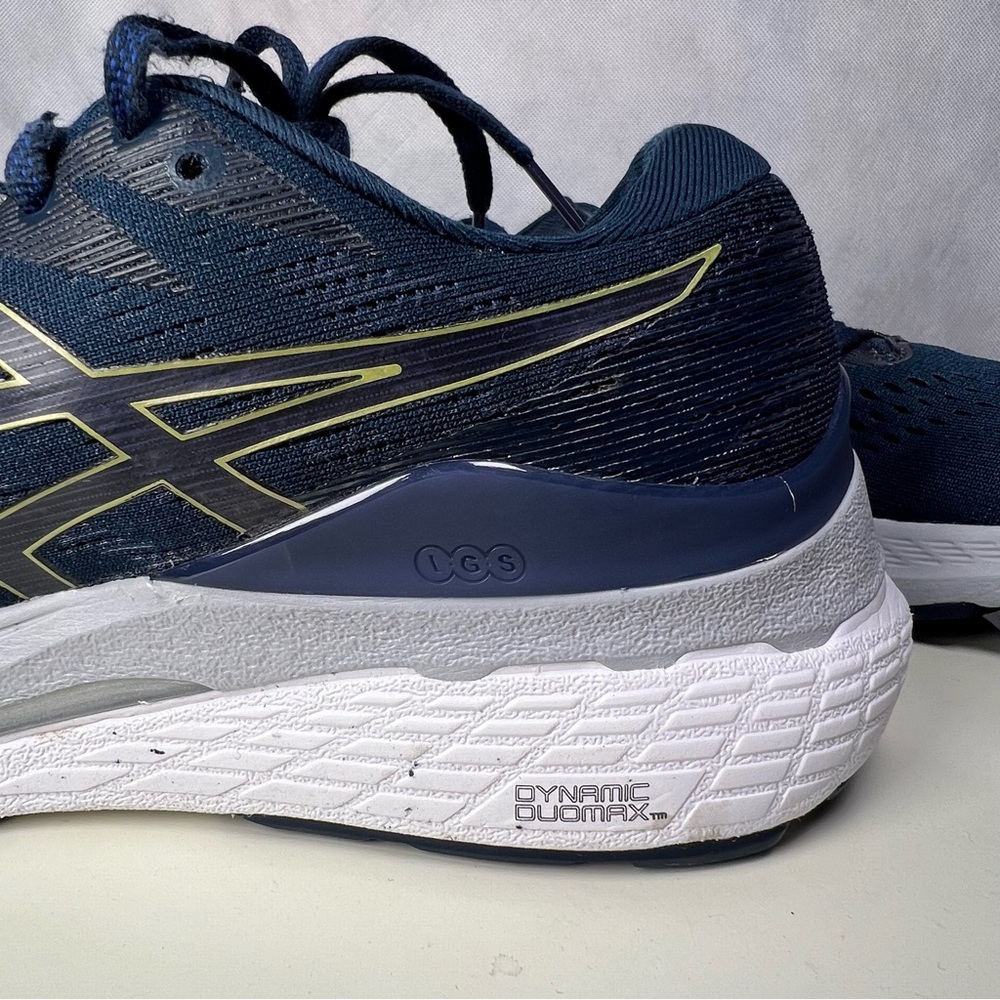 Asics Gel Kayano 28 Womens 10 Navy Yellow Running Sneakers super clean - Picture 7 of 10